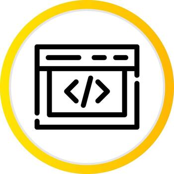 diseño de icono creativo de codificación vector