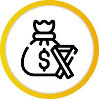 diseño de icono creativo de bolsa de dinero vector