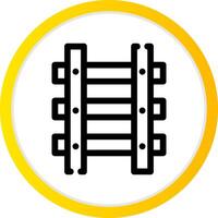 Train Tracks Creative Icon Design vector