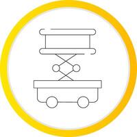 Scissor Lift Creative Icon Design vector