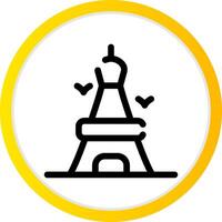 Eiffel Tower Creative Icon Design vector