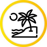 Island Landscape Creative Icon Design vector