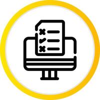 Online Exam Creative Icon Design vector