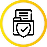 Secured Backup Creative Icon Design vector