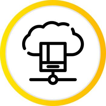 estudiar base de datos creativo icono diseño vector