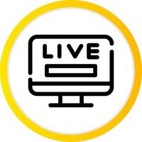 Live TV Creative Icon Design vector