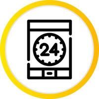 24 Hour Service Creative Icon Design vector