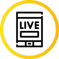 Live Stream Creative Icon Design vector