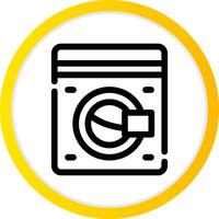 Washing Machine Creative Icon Design vector