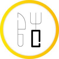 Fork and Knife Creative Icon Design vector