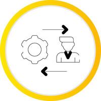 Machine to Person Creative Icon Design vector
