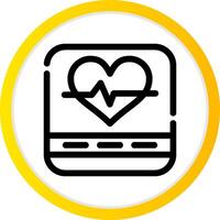 Heart Rate Creative Icon Design vector