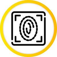 Fingerprint Scan Creative Icon Design vector