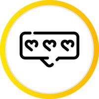 Comment Heart Creative Icon Design vector