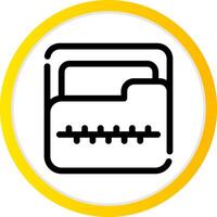 Zip Folder Creative Icon Design vector