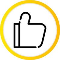 Thumbs-Up Creative Icon Design vector