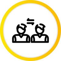 Social Distancing Creative Icon Design vector