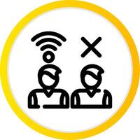 Digital Divide Creative Icon Design vector