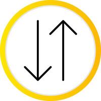 Double Arrow Creative Icon Design vector