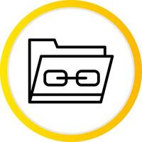 Link Folder Creative Icon Design vector