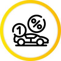 First Car Discount Creative Icon Design vector