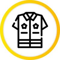 Police Uniform Creative Icon Design vector