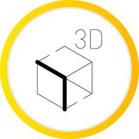 3D Object Creative Icon Design vector