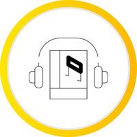 Audio Book Creative Icon Design vector