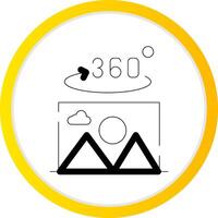 360 Degree Photo Creative Icon Design vector
