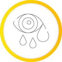 Watery Eyes Creative Icon Design vector