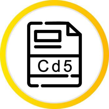 cd5 creativo icono diseño vector