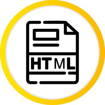 HTML Creative Icon Design vector