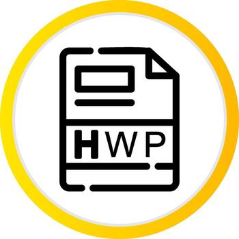 hwp creativo icono diseño vector