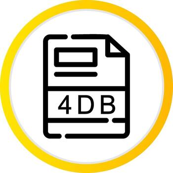 4dB creativo icono diseño vector