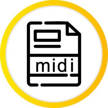 midi creativo icono diseño vector