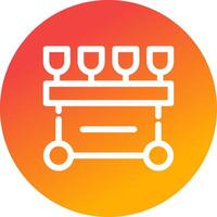 Glass Cart Creative Icon Design vector