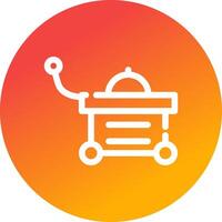 Food Cart Creative Icon Design vector