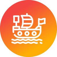 Pirates Ship Creative Icon Design vector