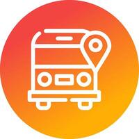 School Bus Creative Icon Design vector