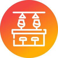 Bar Counter Creative Icon Design vector