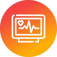 ECG Monitor Creative Icon Design vector