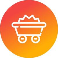 Mine Cart Creative Icon Design vector