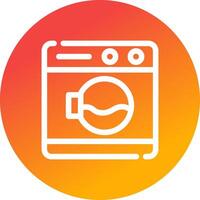 Washing Machine Creative Icon Design vector