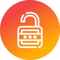 Lock Open Creative Icon Design vector