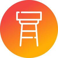 Stool Creative Icon Design vector