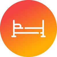 Single Bed Creative Icon Design vector