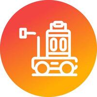 Luggage Cart Creative Icon Design vector