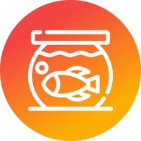 Fish Bowl Creative Icon Design vector