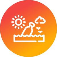 Message In A Bottle Creative Icon Design vector