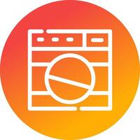 Washing Machine Creative Icon Design vector